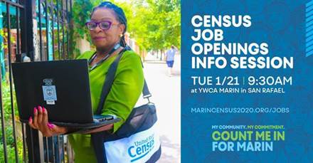 Census taker working in the community