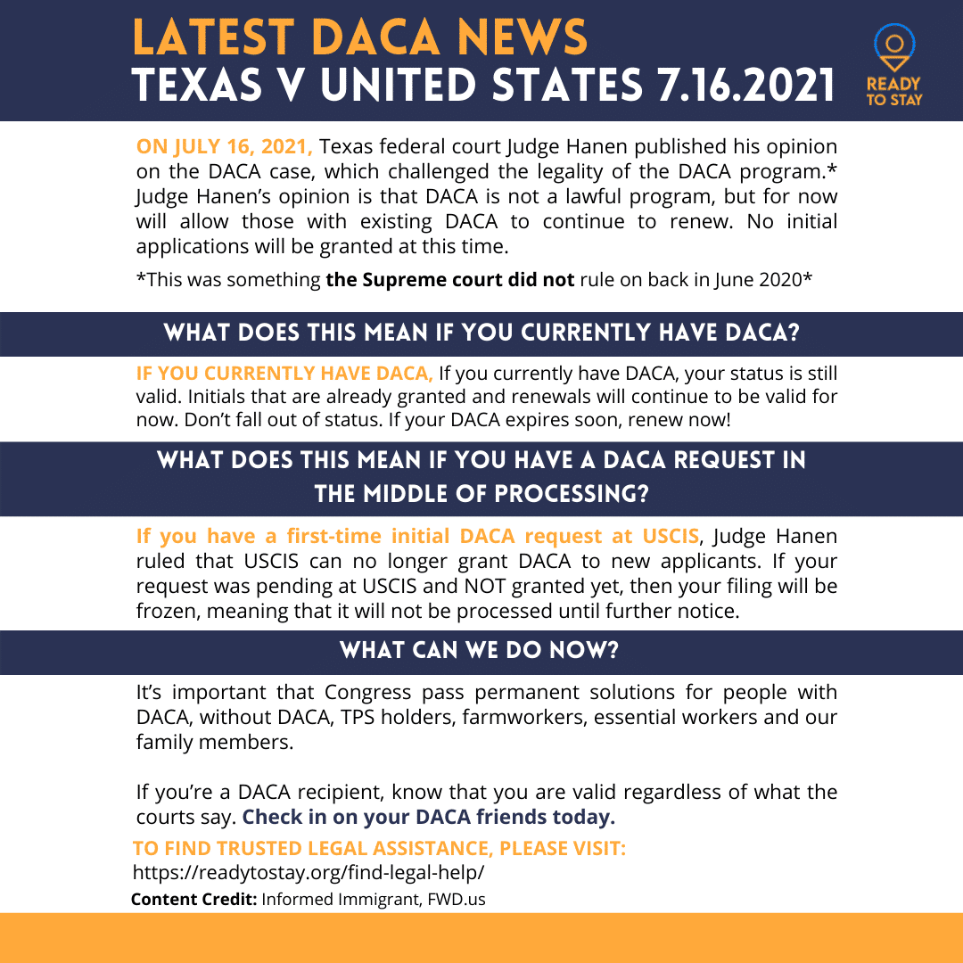 DACA update - 7/16/2021