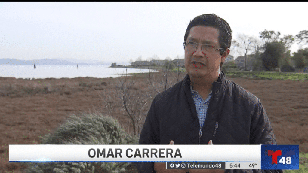 Omar Carrera interviews for Telemundo