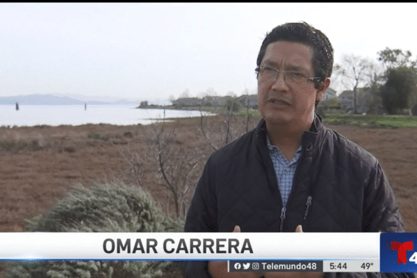 Omar Carrera interviews for Telemundo